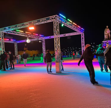 Outdoor Ice Rink in front of Karlsruhe Castle