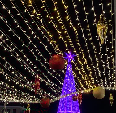 Innsbruck christmas markets at night