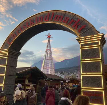 Innsbruck Christmas markets unusual tree