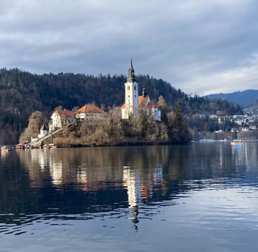 Bled Island in winter
