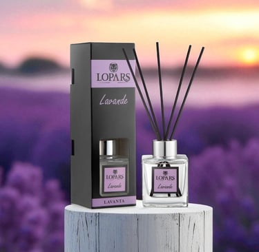 Lopars Lavande (Lavanta) 5 Bambu Çubuklu Oda (oda parfümü) Kokusu 100 ml