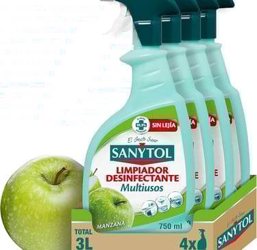 a bottle of sanitiol sanitizing liquid