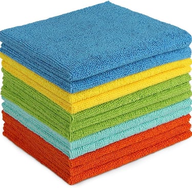a stack of towels and a stack of towels