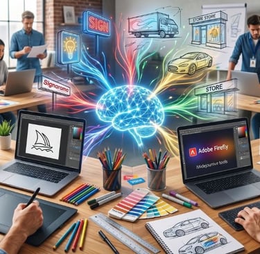 Ia dans l'environnement de la signalétique par Taliju