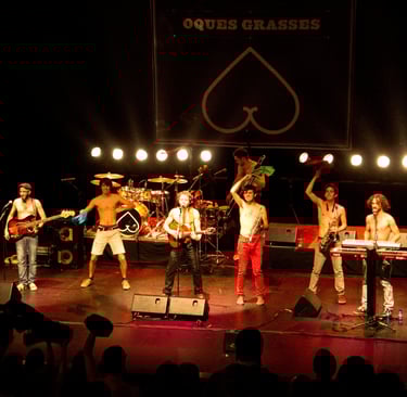 a group of people standing on a stage