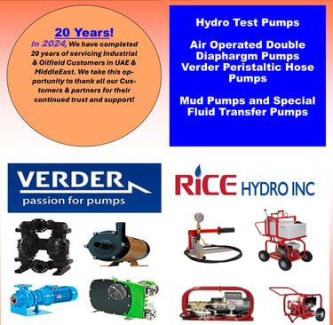 Top Supplier of Hydro Test Pumps, Air operated Double Diaphragm Pumps in the UAE & MiddleEast