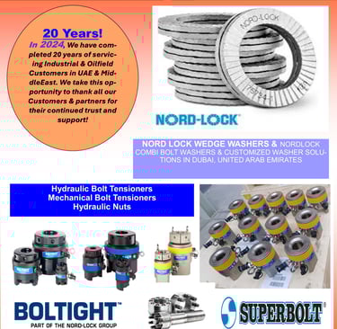 NORD LOCK WASHERS IN UAE. WEDGE LOCK WASHERS, NORD LOCK DUBAI, NORD LOCK UAE