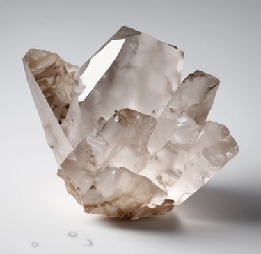 La imagen es una piedra de Cuarzo transparente