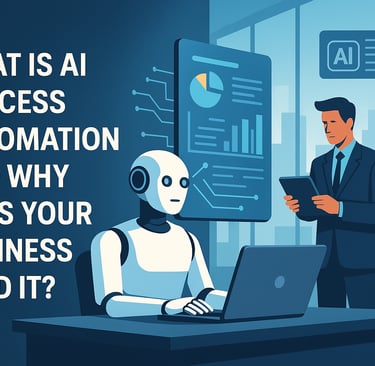 a robot is sitting at a desk with a man and woman