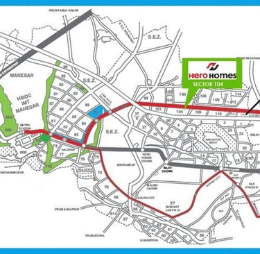 Hero Homes, Sector-104, Map, Best Property in Gurugram