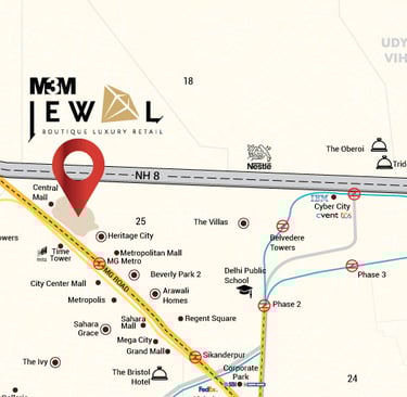 M3M Jewel, Sector-25, Map, Best Property in Gurugram