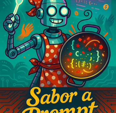 a robot with a pot and a spoon cooking