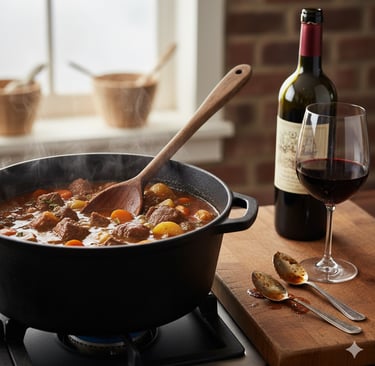 cooking a stew to show patience