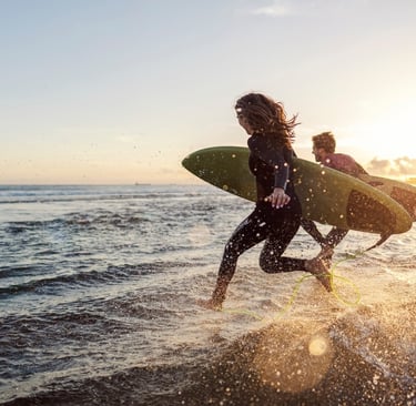 people surfing and living the life they want