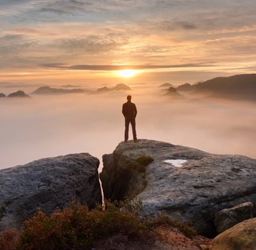 person optimistic about a new day