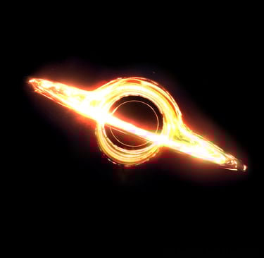 Concept of TON 618, the most massive black hole - 66 billion solar masses - strange fact about space