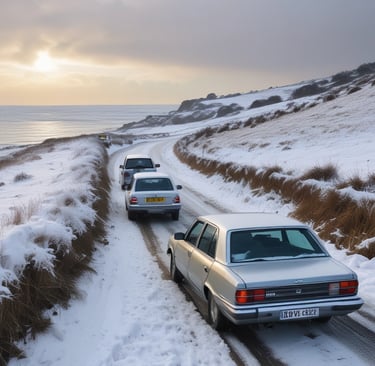 photo of white staircase