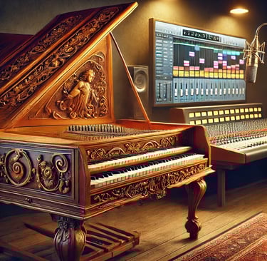 A 300 year old harpsichord lovingly sampled for a music sample library