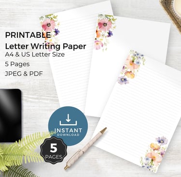 Printable letter writing paper