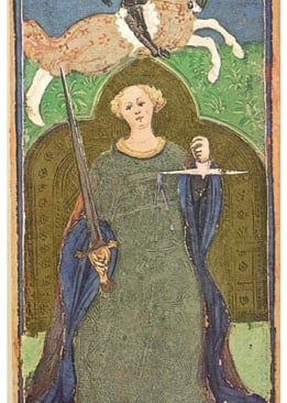 La Giustizia tarocchi Accademia Carrara