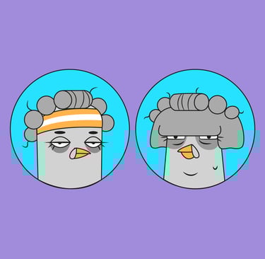 Serie animada de dos palomas conspiranoicas