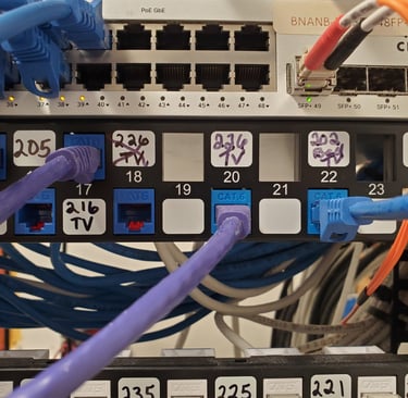 ethernet patch panel and switch