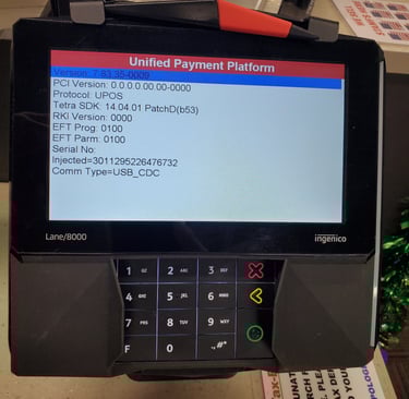pin pad at a retail counter