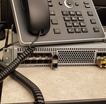 VoIP phone on a network device