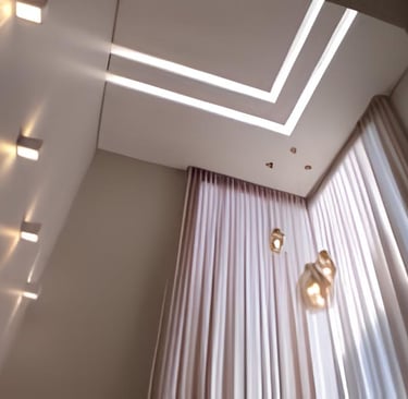 Sala com cortina