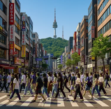 Seoul busy