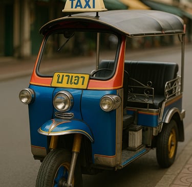 Tuk tuk in Bangkok street