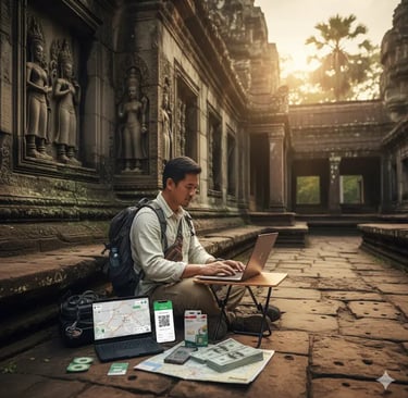 Digital, Transport, Hôtel, Cambodge.