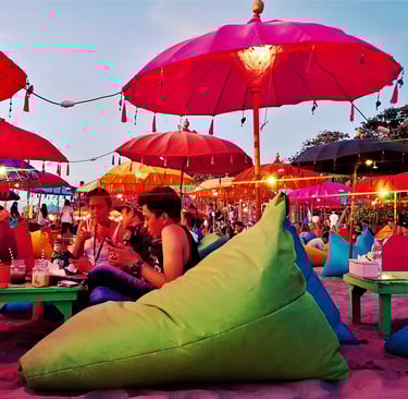 Kolory Bali po zachodzie słońca