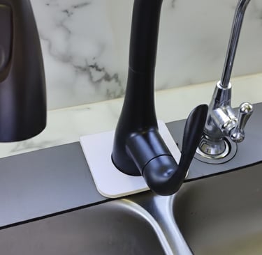 Drip Ring can be used on top of faucet mat or by itself.