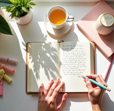 journaling 20 promts to calm anxiety