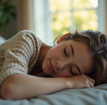sleeping well, calming mind, calming body, stress and anxiety relief