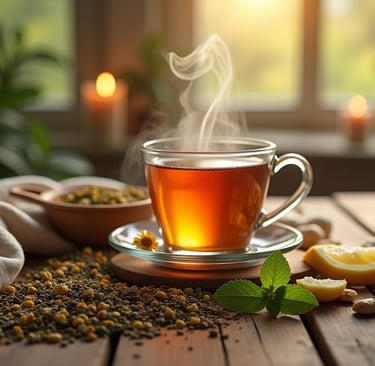 herbal tea for stress relief & digestion