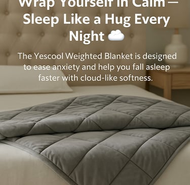 yescool weighted blanket bedroom