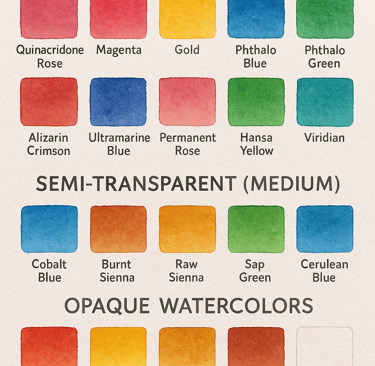 transparent watercolour chart