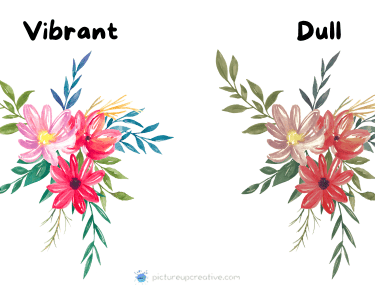 watercolour vibrant dull colours