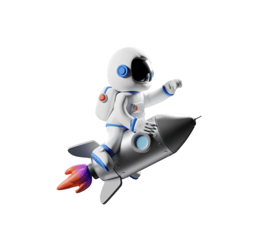 Foguete e astronauta