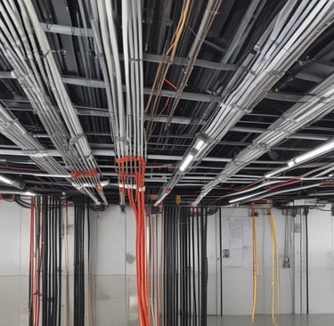 white coated wire on table