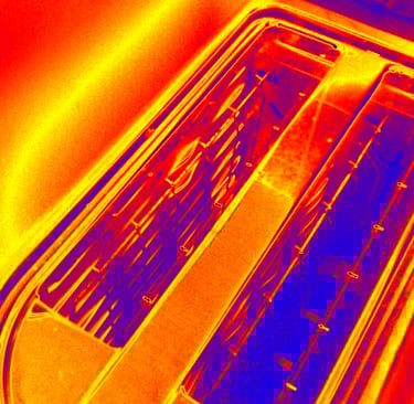a toaster in infrared