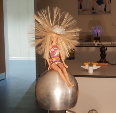 Barbie with static hair