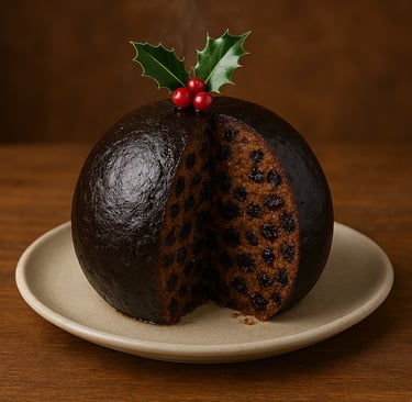 A plum pudding