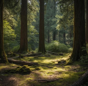 a small forest clearing 