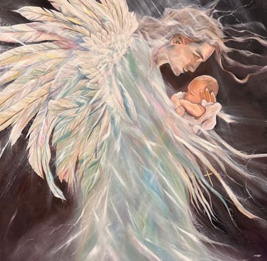 Guardian Angel Original Painting