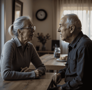 Man and woman arguing