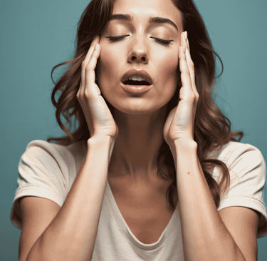 Living on autopilot woman distressed