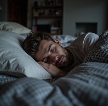 Man sleeping and recovering